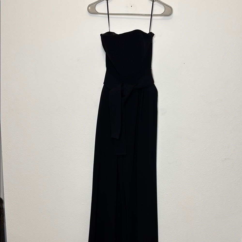 A.L.C. Size 00 Black Maxi strapless Jumpsuit for Night Out